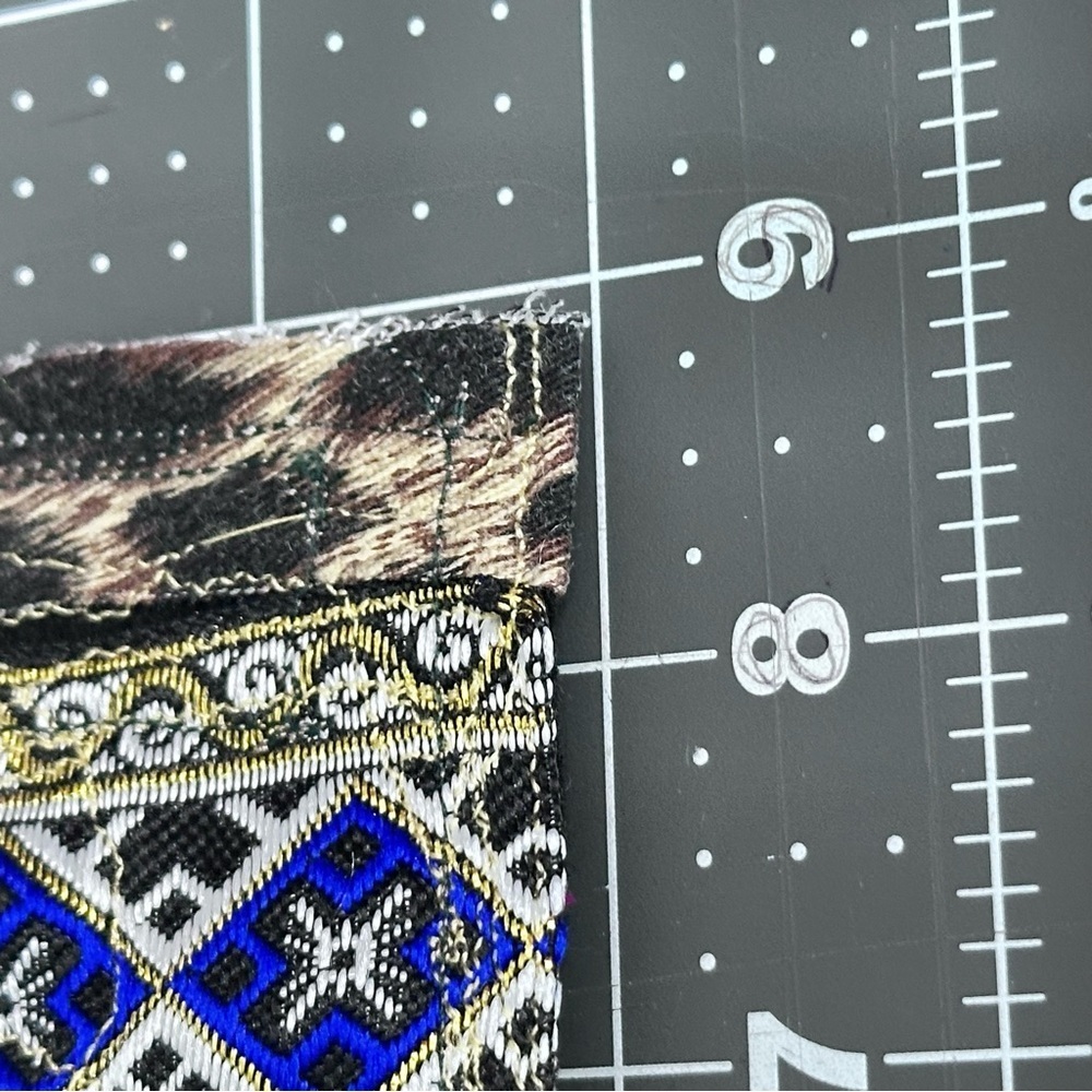 RUBYRUDI Cuff Bracelet Handcrafted OOAK Fabric Embellished Artisan Wearable Art - Picture 12 of 14